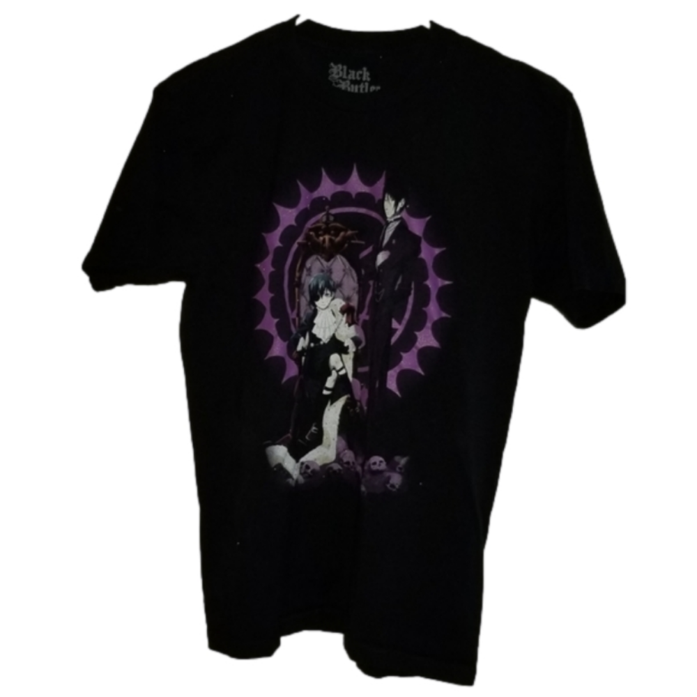 Black Butler Black Cloak Graphic Short Sleeve TShirt  Size M